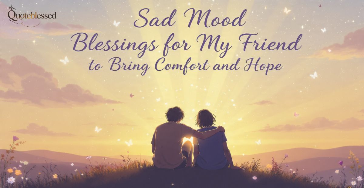 Sad Mood Blessings for My Friend to Bring Comfort and Hope